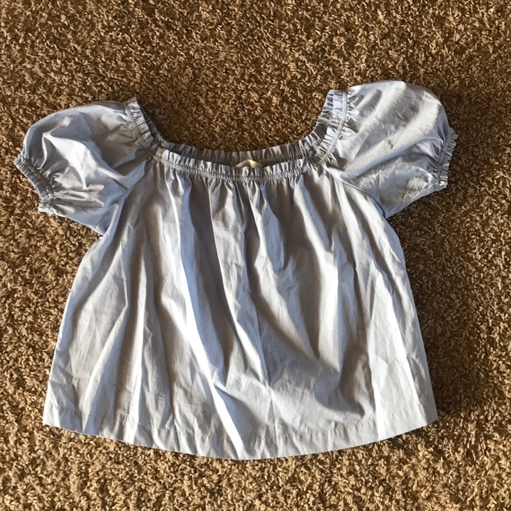 H&M light blue off the shoulder top!